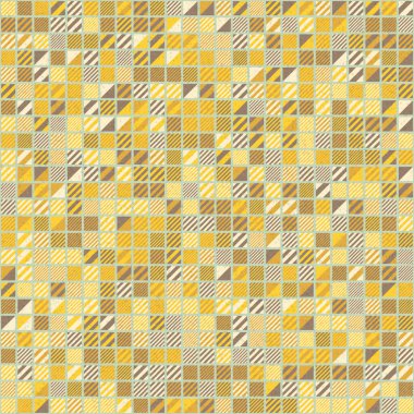 Soyut geometrik desen üretken hesaplama sanatı illüstrasyonu, fayans renk parçalarının taklidi