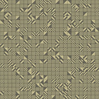 Soyut geometrik desen üretken hesaplama sanatı illüstrasyonu, fayans renk parçalarının taklidi