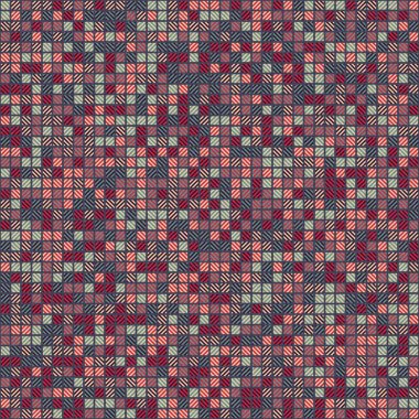 Soyut geometrik desen üretken hesaplama sanatı illüstrasyonu, fayans renk parçalarının taklidi