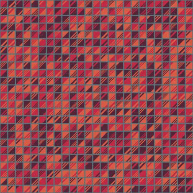 Soyut geometrik desen üretken hesaplama sanatı illüstrasyonu, fayans renk parçalarının taklidi