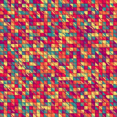 Soyut Geometrik Desen üretken hesaplama sanatı çizimi