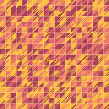 Soyut geometrik desen üretken hesaplama sanatı illüstrasyonu, fayans renk parçalarının taklidi