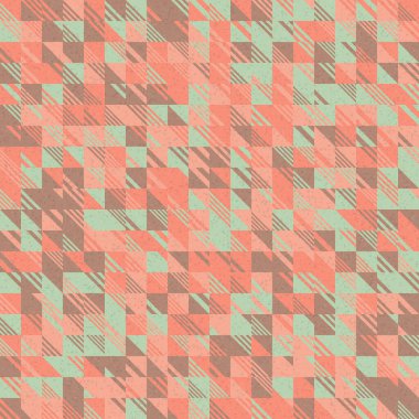 Soyut geometrik desen üretken hesaplama sanatı illüstrasyonu, fayans renk parçalarının taklidi