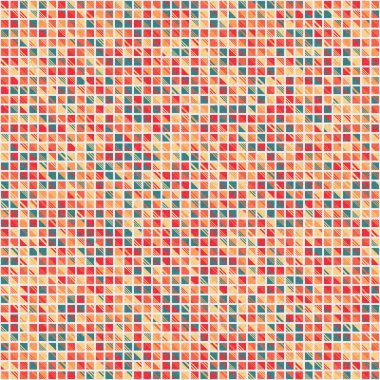 Soyut geometrik desen üretken hesaplama sanatı illüstrasyonu, fayans renk parçalarının taklidi