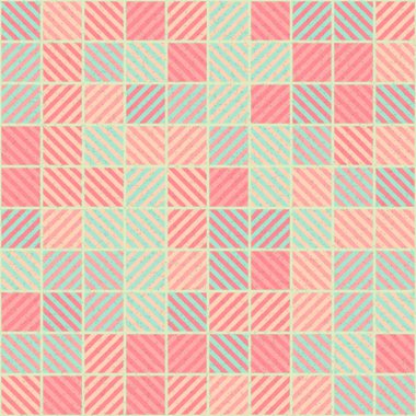 Soyut geometrik desen üretken hesaplama sanatı illüstrasyonu, fayans renk parçalarının taklidi