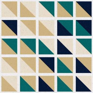 Soyut geometrik desen üretken hesaplama sanatı illüstrasyonu, fayans renk parçalarının taklidi