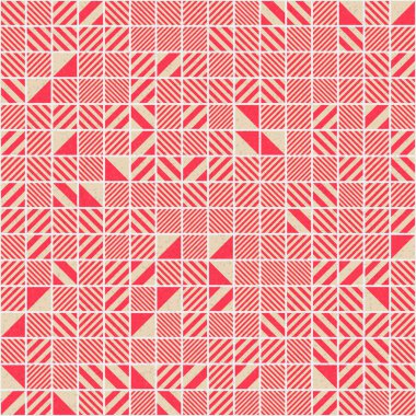 Soyut geometrik desen üretken hesaplama sanatı illüstrasyonu, fayans renk parçalarının taklidi