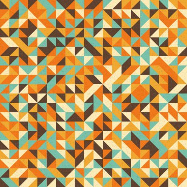 Soyut geometrik desen üretken hesaplama sanatı illüstrasyonu, fayans renk parçalarının taklidi