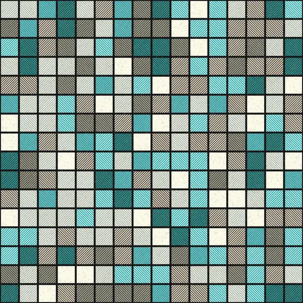 Abstracto Patrón Geométrico Generativo Ilustración Arte Computacional Imitación Azulejos Piezas — Vector de stock