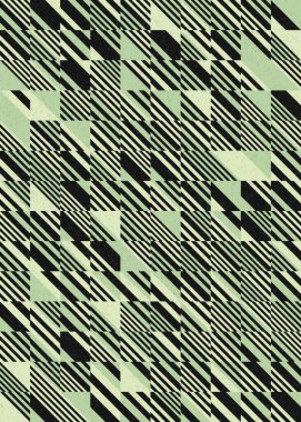 Soyut renk geometrik mozaik desen üretici hesaplama sanatı illüstrasyonu, fayans renk parçalarının taklit edilmesi