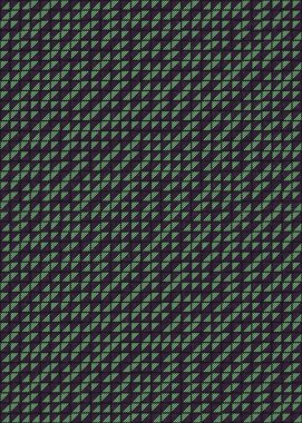 Soyut renk geometrik mozaik desen üretici hesaplama sanatı illüstrasyonu, fayans renk parçalarının taklit edilmesi