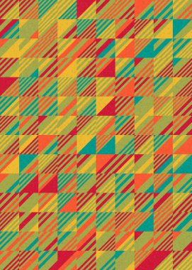 Soyut Geometrik Desen üretken hesaplama sanatı çizimi