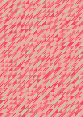 Soyut renk geometrik mozaik desen üretici hesaplama sanatı illüstrasyonu, fayans renk parçalarının taklit edilmesi