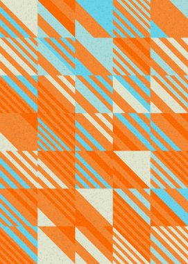 Soyut renk geometrik mozaik desen üretici hesaplama sanatı illüstrasyonu, fayans renk parçalarının taklit edilmesi