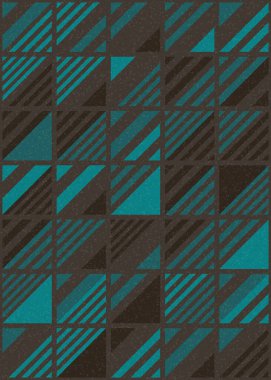 Soyut renk geometrik mozaik desen üretici hesaplama sanatı illüstrasyonu, fayans renk parçalarının taklit edilmesi