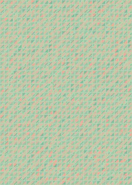 Soyut renk geometrik mozaik desen üretici hesaplama sanatı illüstrasyonu, fayans renk parçalarının taklit edilmesi