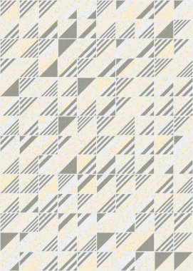 Soyut renk geometrik mozaik desen üretici hesaplama sanatı illüstrasyonu, fayans renk parçalarının taklit edilmesi