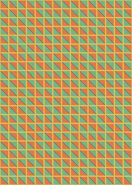 Soyut geometrik desen üretken hesaplama sanatı illüstrasyonu, fayans renk parçalarının taklidi