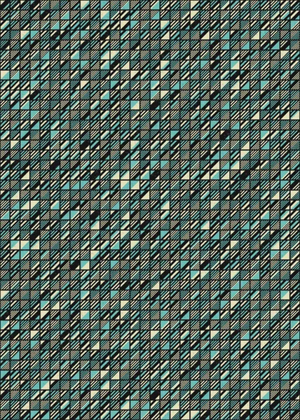 Abstrakt Färg Geometriska Mosaik Mönster Generativ Beräknande Konst Illustration Imitation — Stock vektor