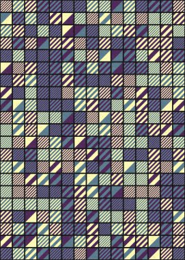 Soyut Geometrik Desen üretken hesaplama sanatı çizimi