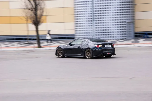 Ukraine Kiev April 2021 Blå Toyota Gt86 Bil Bevæger Sig - Stock-foto