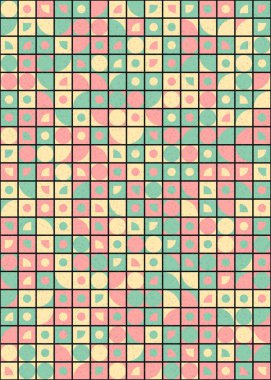 soyut geometrik desen üretken hesaplayıcı vektör sanat çizimi