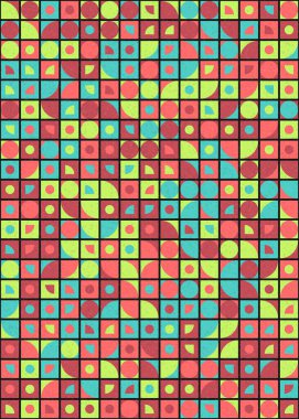 soyut geometrik desen üretken hesaplayıcı vektör sanat çizimi