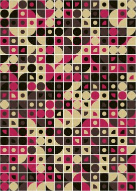 Soyut Geometrik Desen üretken hesaplama sanatı çizimi