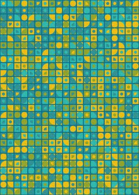 Soyut Geometrik Desen üretken hesaplama sanatı çizimi