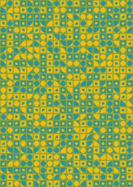 Soyut Geometrik Desen üretken hesaplama sanatı çizimi