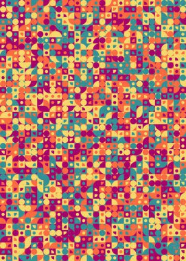 Soyut Geometrik Desen üretken hesaplama sanatı çizimi