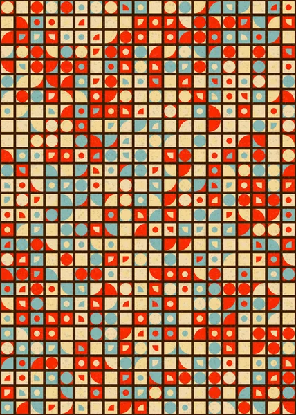 Abstrakt Geometriskt Mönster Generativ Beräknande Vektor Konst Illustration — Stock vektor