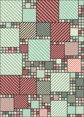 soyut geometrik desen üretken hesaplayıcı vektör sanat çizimi