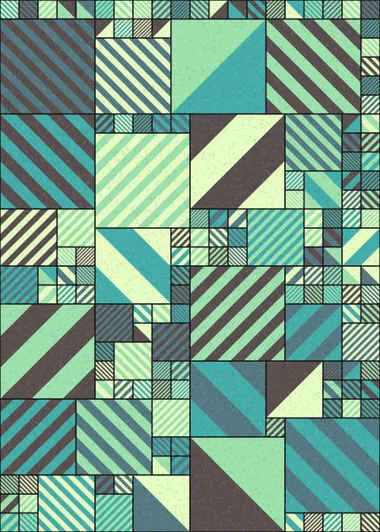 Abstracto Patrón Geométrico Generativo Vector Computacional Ilustración Arte — Vector de stock