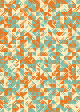 Soyut Geometrik Desen üretken hesaplama sanatı çizimi