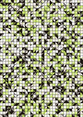 Soyut Geometrik Desen üretken hesaplama sanatı çizimi