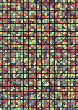 Soyut Geometrik Desen üretken hesaplama sanatı çizimi