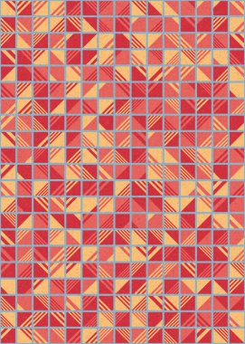 Soyut Geometrik Desen üretken hesaplama sanatı çizimi