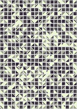 Soyut Geometrik Desen üretken hesaplama sanatı çizimi