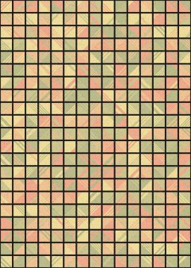 Soyut Geometrik Desen üretken hesaplama sanatı çizimi