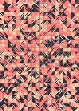 Soyut Geometrik Desen üretken hesaplama sanatı çizimi