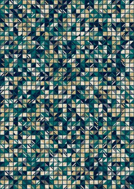 Soyut Geometrik Desen üretken hesaplama sanatı çizimi