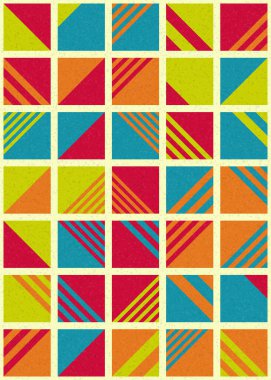 Soyut Geometrik Desen üretken hesaplama sanatı çizimi