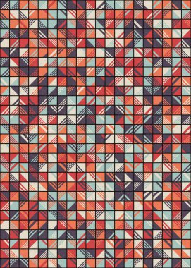 Soyut Geometrik Desen üretken hesaplama sanatı çizimi