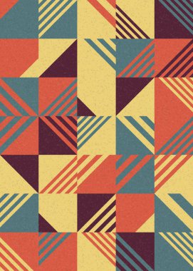 Soyut Geometrik Desen üretken hesaplama sanatı çizimi