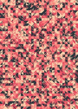 Soyut Geometrik Desen üretken hesaplama sanatı çizimi