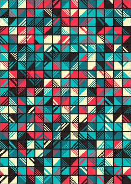 Soyut Geometrik Desen üretken hesaplama sanatı çizimi