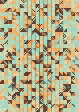 Soyut Geometrik Desen üretken hesaplama sanatı çizimi