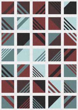 Soyut Geometrik Desen üretken hesaplama sanatı çizimi