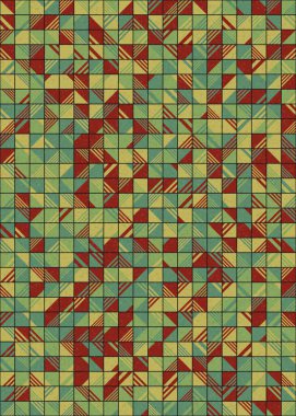 Soyut Geometrik Desen üretken hesaplama sanatı çizimi